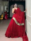 Lnb1710 Satin Chiffon Bandhej Print Navratri Lehenga Choli